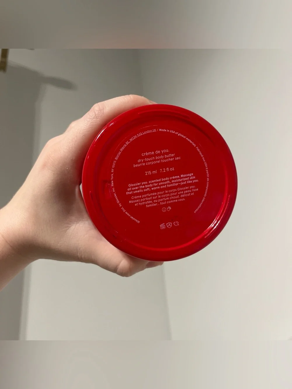 Glossier 'You' Crème de you Body Lotion/Butter 7.2oz Glass Jar